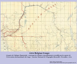 Harta din 1884 a statului Congo 
